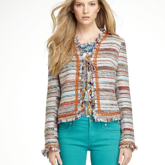 Tory Burch Jackets & Blazers - Tory Burch Tweed Jacket Coat Abageil Multi color